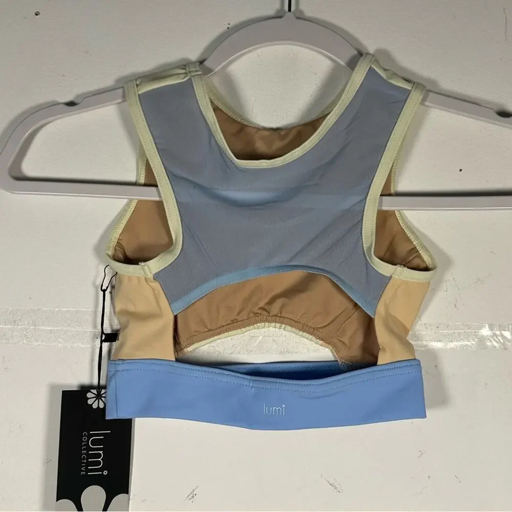 Lumi Collective Color Block Activewear Set Sports Bra and Leggings youth child